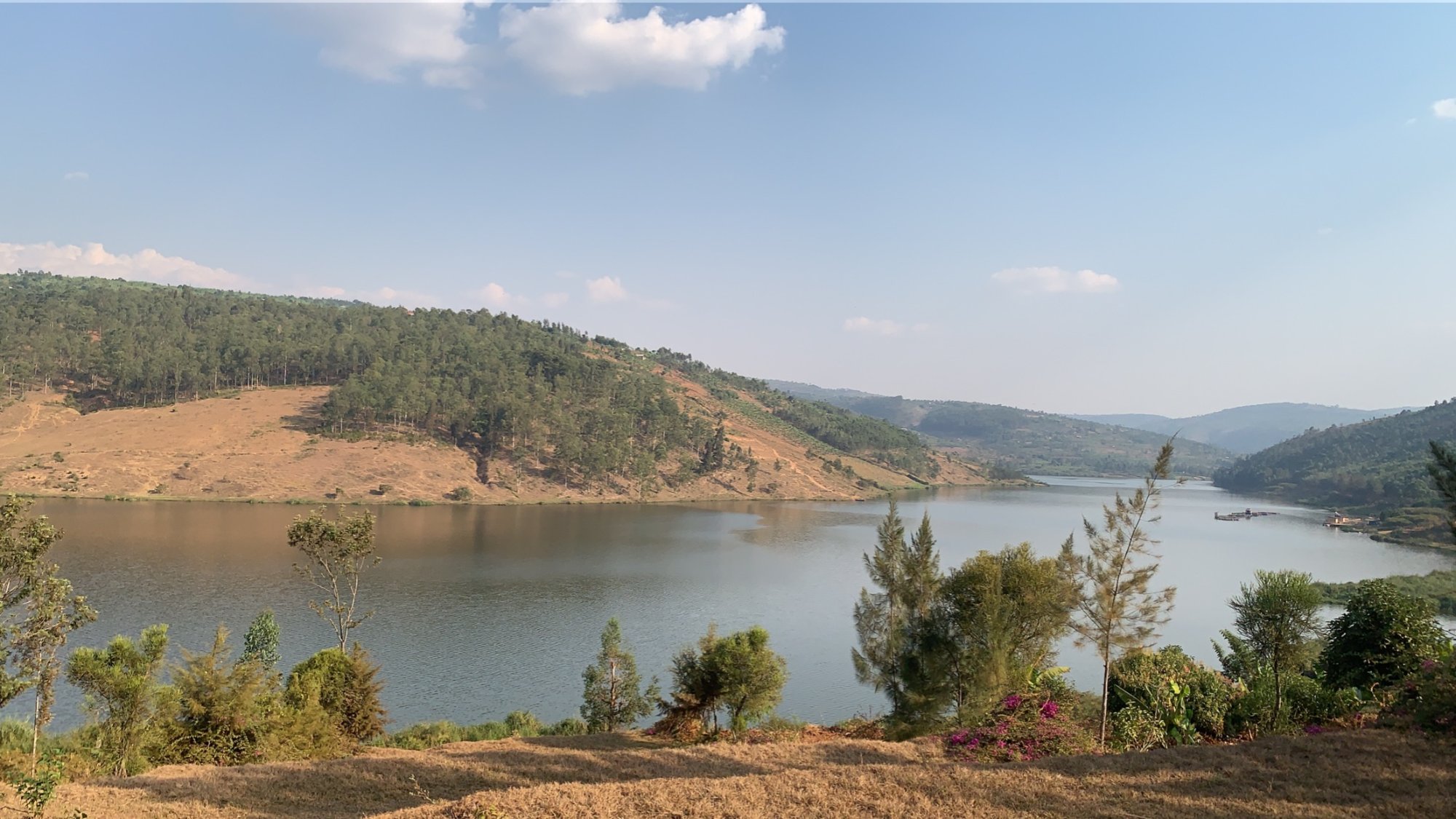 Panoramic view of Lake Muhazi Rwanda surrounded by green hills — Visit Rwanda Club
