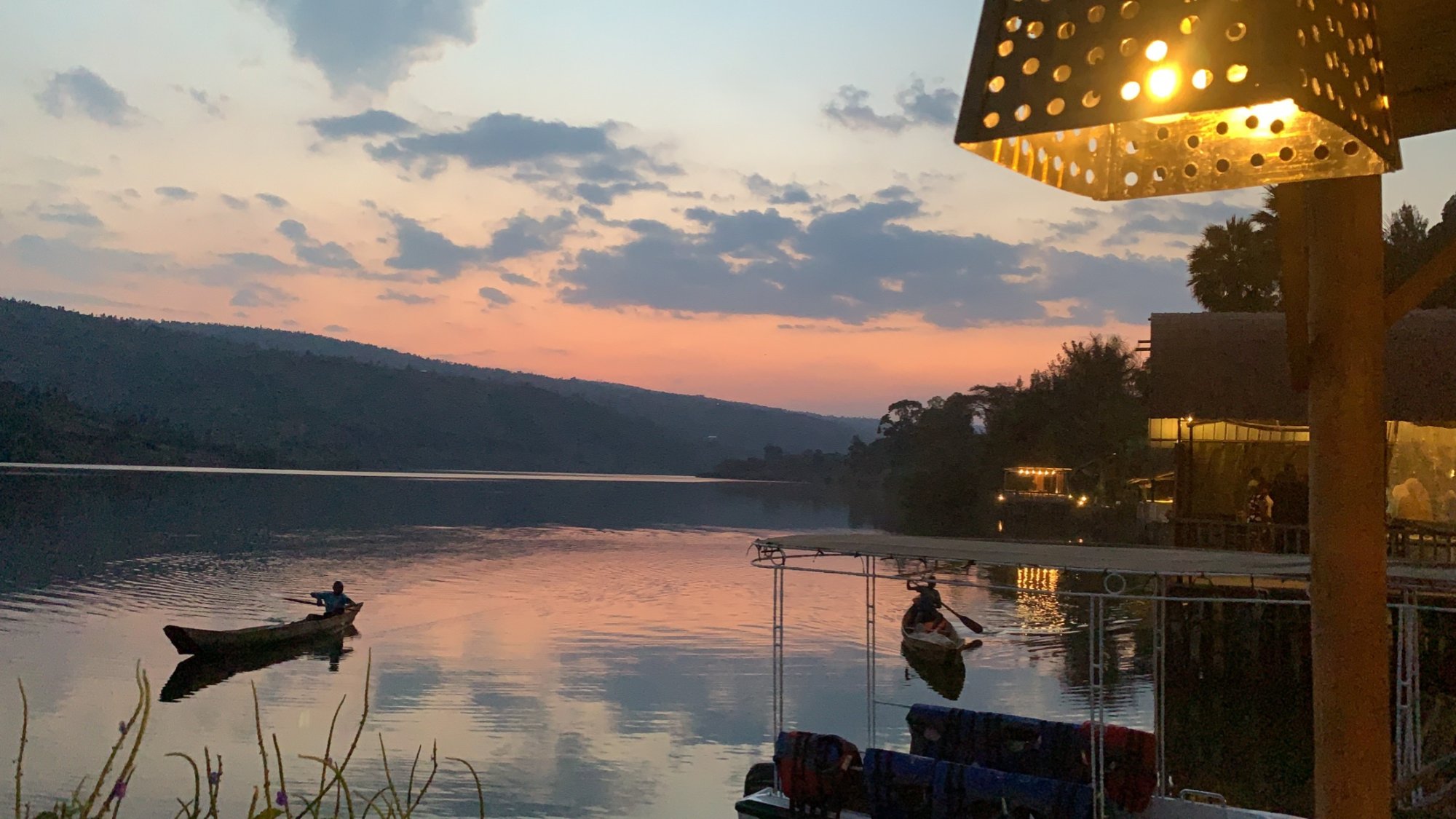 Private sunset boat cruise on Lake Muhazi Rwanda — Visit Rwanda Club premium experience